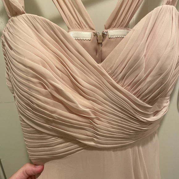 Lux chiffon off shoulder sweetheart A line Gown - Picture 6 of 6